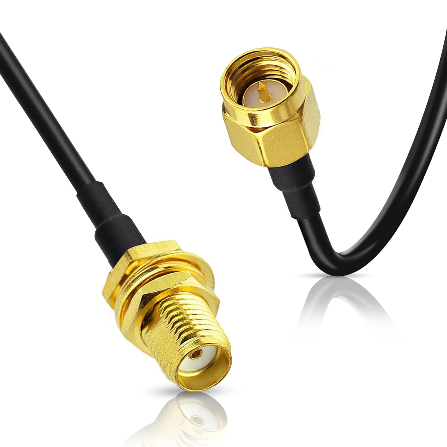BINGFU 4G LTE Verlängerungskabel, SMA-Stecker auf SMA-Buchse RG174-Antennenkabel kompatibel mit 4G LTE-Router Gateway Modem Mobilfunk SDR-Dongle-Empfänger, 5m