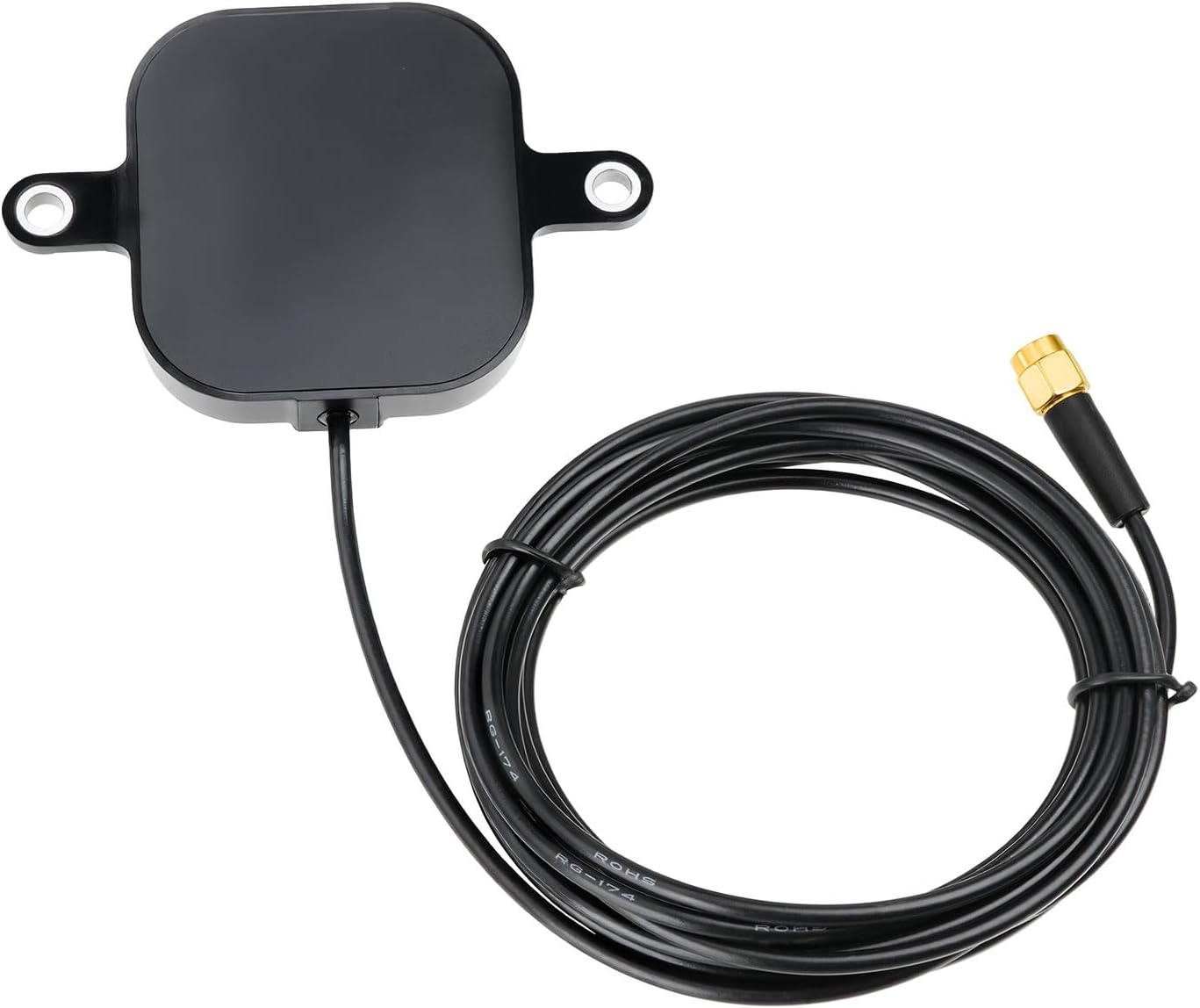 Bingfu Active GPS + BD Dual System Car Navigation SMA Antenna 28dB Gain Satellite Positioning Antenna with RG174 10 ft Cable for Vehicles