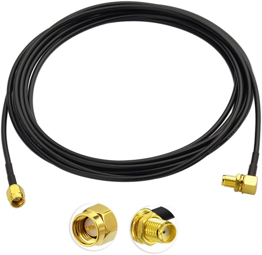 3M SMA Antenne Kabel SMA Stecker auf SMA Buchse WLAN Antenne Verlängerungskabel Kompatibel mit 4G LTE WLAN FPV Homematic CCU2 CC1101 Huawei Router MEHRWEG