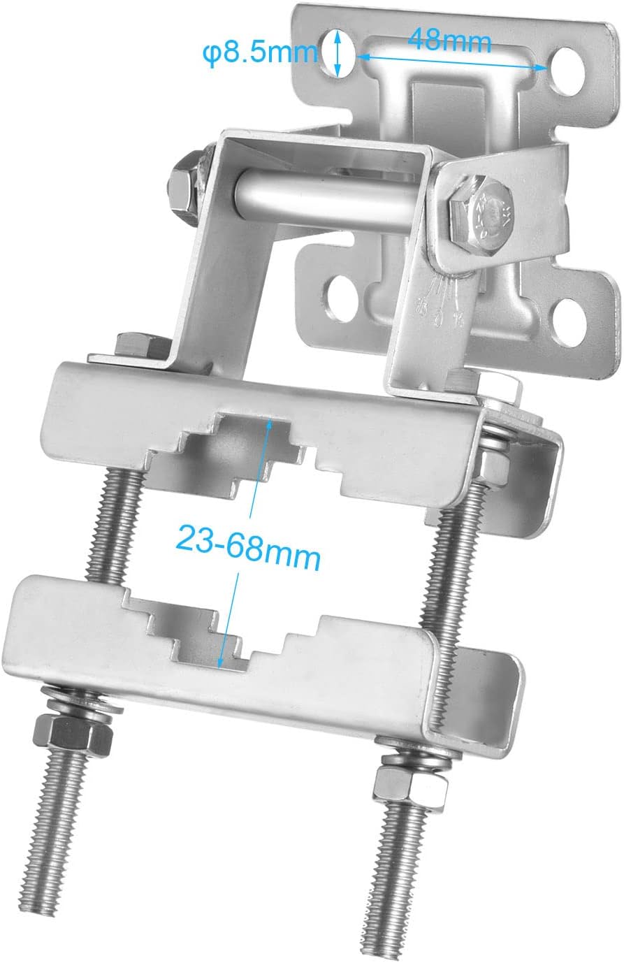 Bingfu Verstellbare Antennen Masthalterung Halterungen zur Wand Mastklemme Anti Rost Hardware Zubehör Halterungshalter für Outdoor Home Antennenmasthalter Antennenmastmontage-Kits
