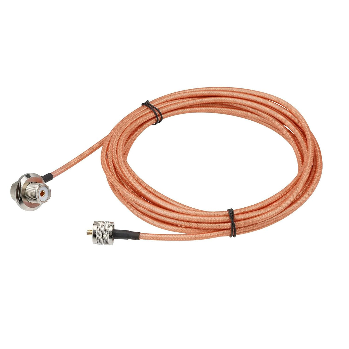 BINGFU PL259 to SO239 Cable 5m UHF Male to UHF Female Angled