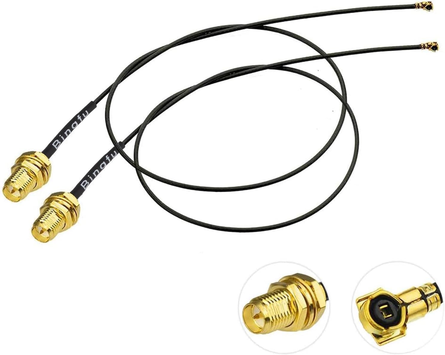 Bingfu Bulkhead Mount WiFi Antenna Cable 20cm 8 inch 2-Pack for Intel AX200NGW 8265AC 8265NGW 7265AC 9560AC M.2 NGFF Interface Wireless Network Card WiFi Adapter