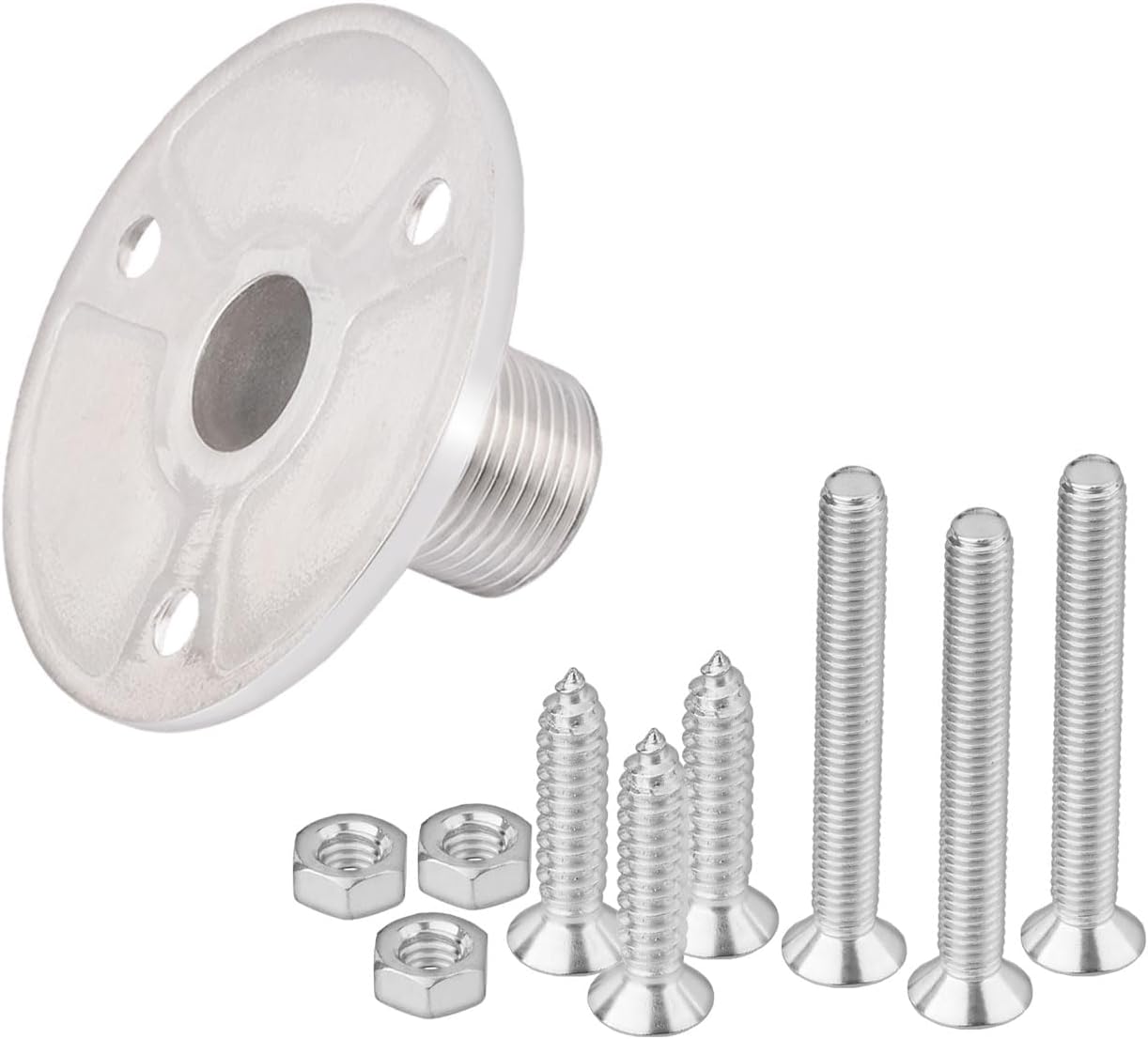 Bingfu VHF Marine GPS Antenna Base Mount Kit 316 Stainless Steel Fixed Mount Bracket for Boat Automotive