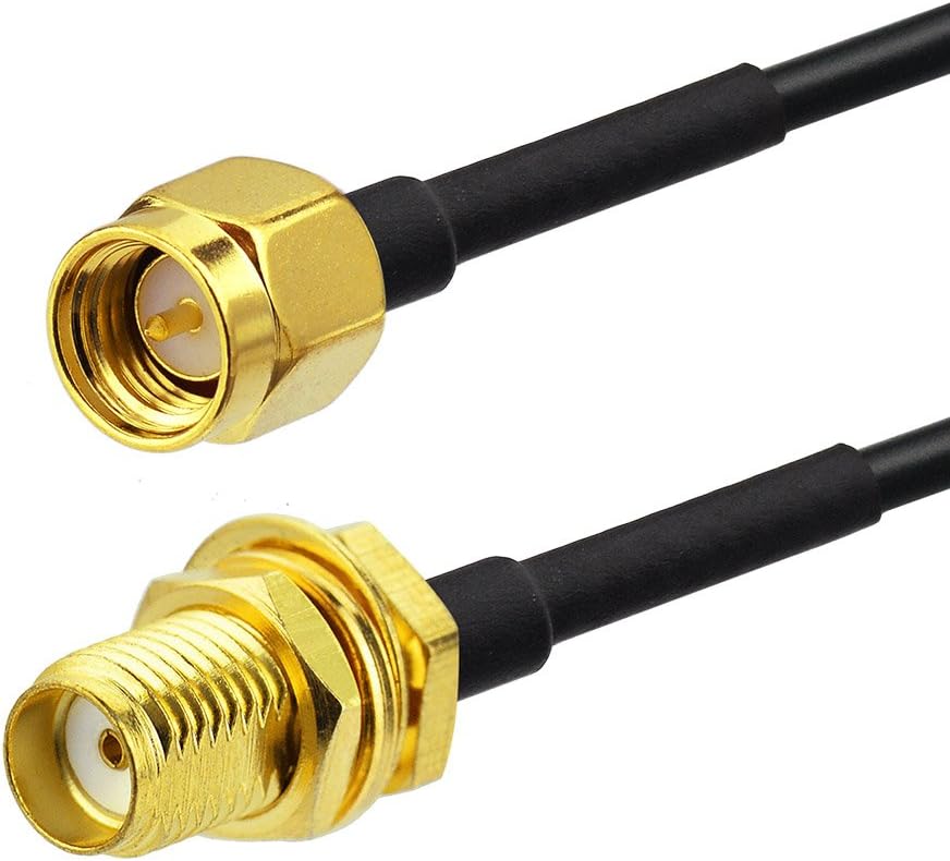 BINGFU SMA-Stecker auf SMA-Buchse RG174 Antennenverlängerungs-Koaxialkabel 1 m (2 Stück) für 4G LTE-Router-Gateway-Modem Mobilfunk-Router-Gateway SDR-Dongle-Empfänger