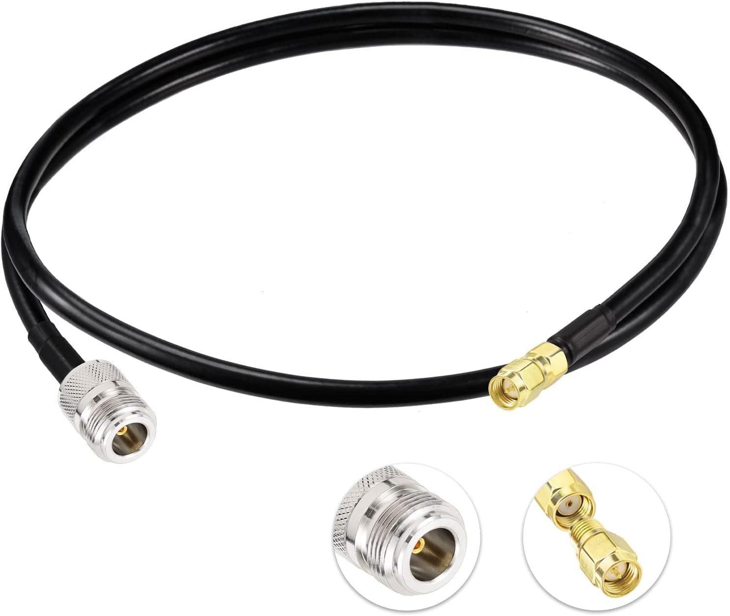 Bingfu N Female to RP-SMA Male Pure Copper Low Loss Coaxial Cable 3.28ft Compatible with 4G WiFi Cellular LTE Amplifier Extender Transceivers Phone Signal Booster Lora Surge Arrester Cables