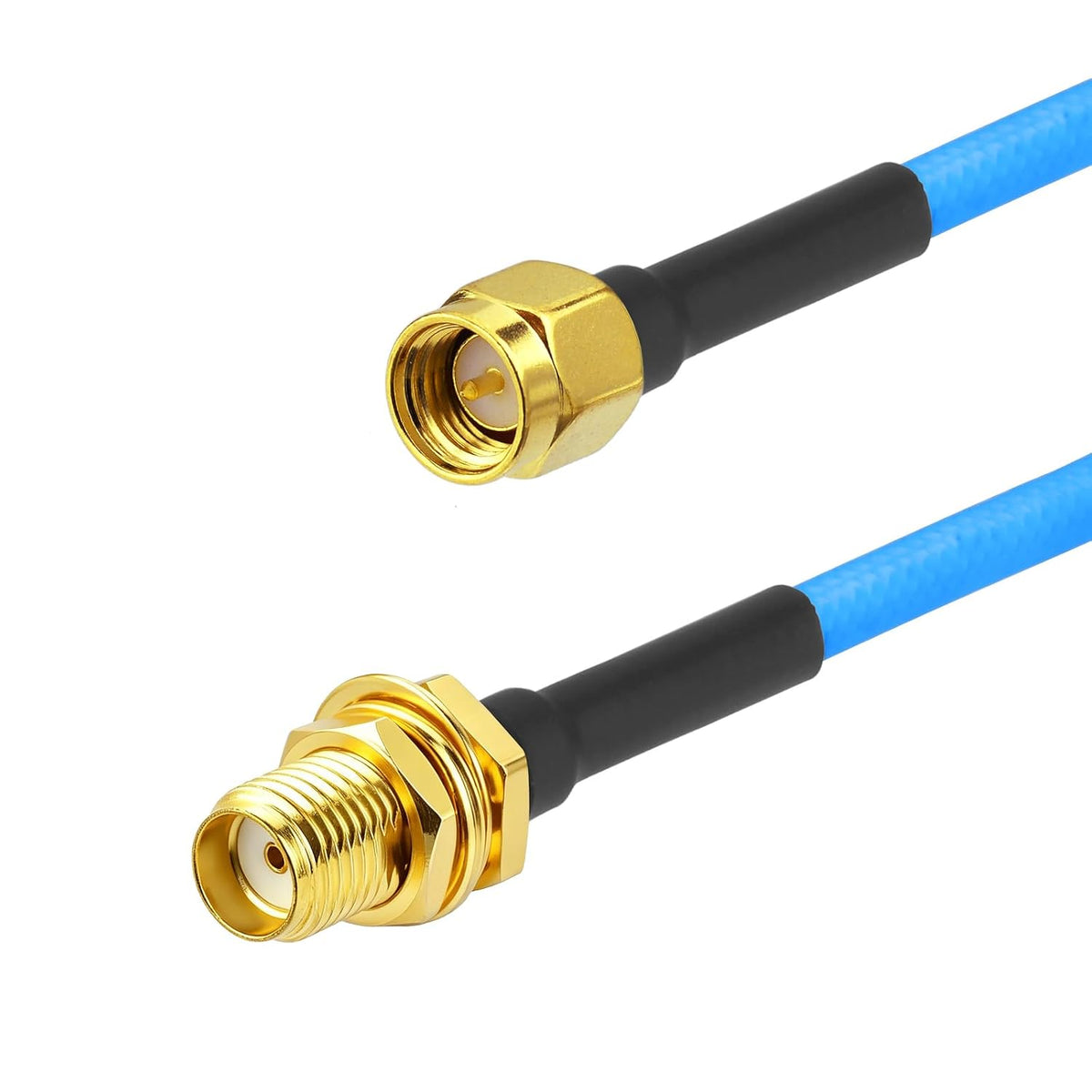 BINGFU SMA Buchse auf SMA Stecker RG402 Halbflexibles Kabel 15 cm