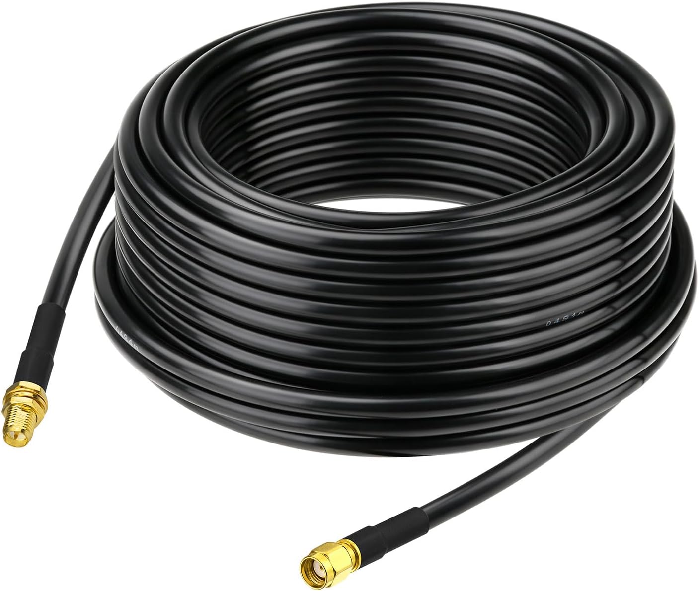Bingfu RP-SMA Extension Cable 50ft Low Loss ALSR240 Coaxial Wire Female Bulkhead to Male Antenna Cord for WiFi Router Helium Miner Gateway Wireless Network Card