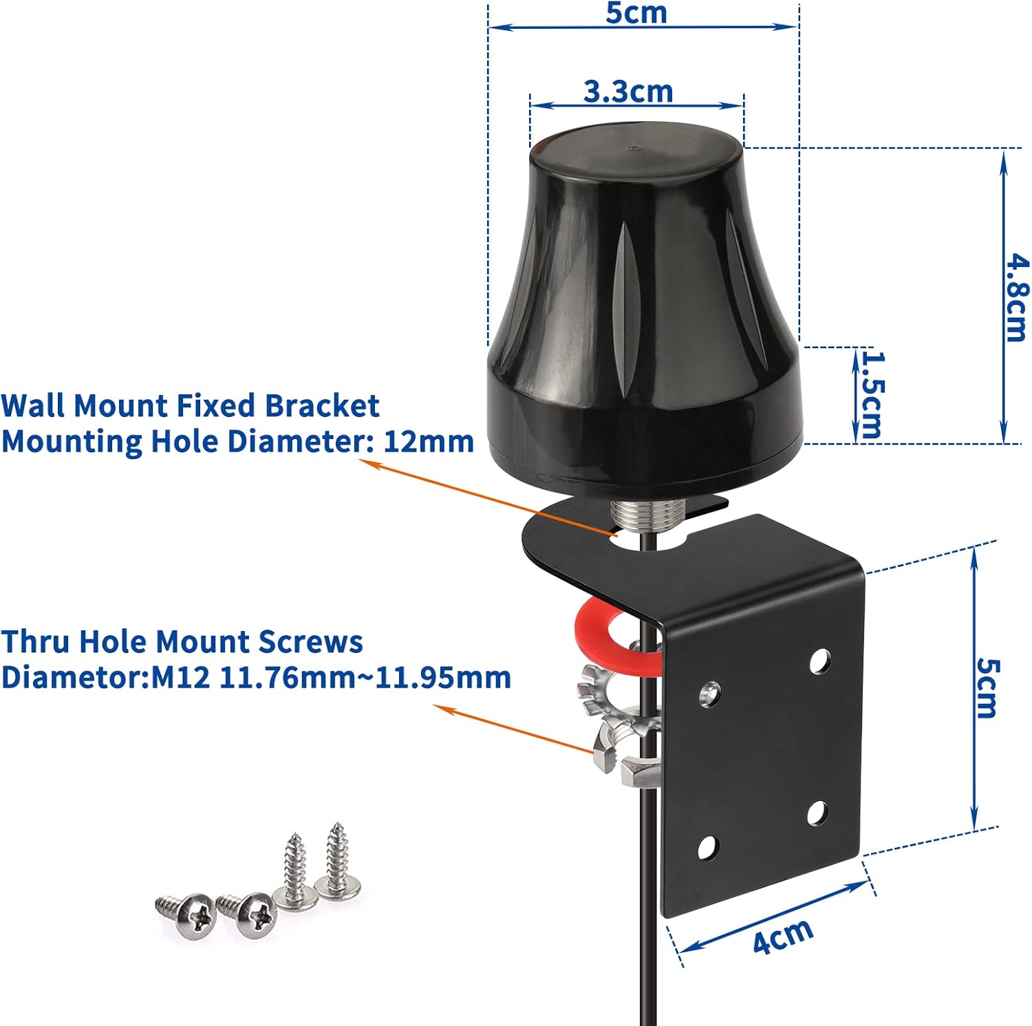 Bingfu 5dBi SMA Male Antenna Outdoor Fixed Bracket Wall Mount Waterproof Garage Door Gate Opener RP-SMA Antenna Extender