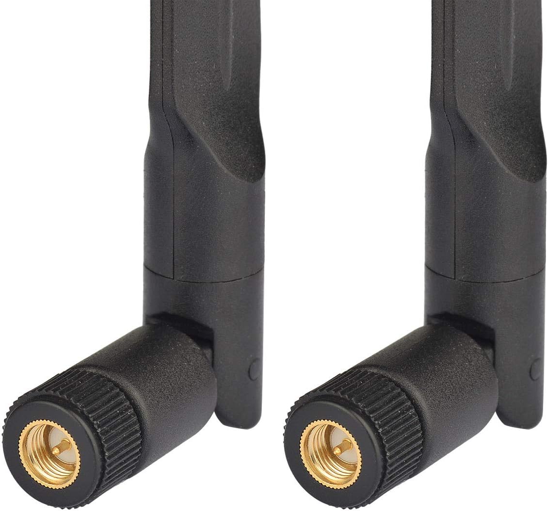 Bingfu 4G LTE 3dBi External SMA Male Antenna (2-Pack) Compatible with 4G LTE Wireless Router CPE Hotspot Industrial IoT Router Cellular Gateway Terminal Outdoor Cellular Security Camera