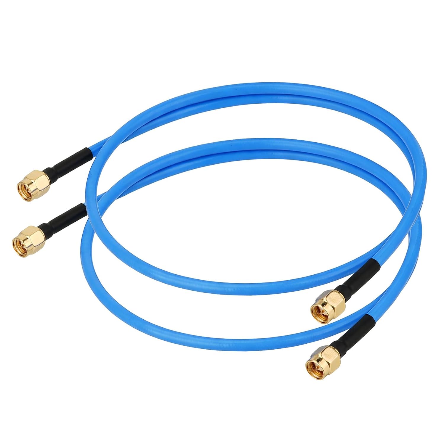 BINGFU SMA Male to SMA Male RG402 Semi-Flexible Coaxial Cable 2 ft RF Jumper 2-Pack for RF Testing Ham Radio SDR Antenna Antenna Analyzer Spectrum Analyzer SWR Meter​