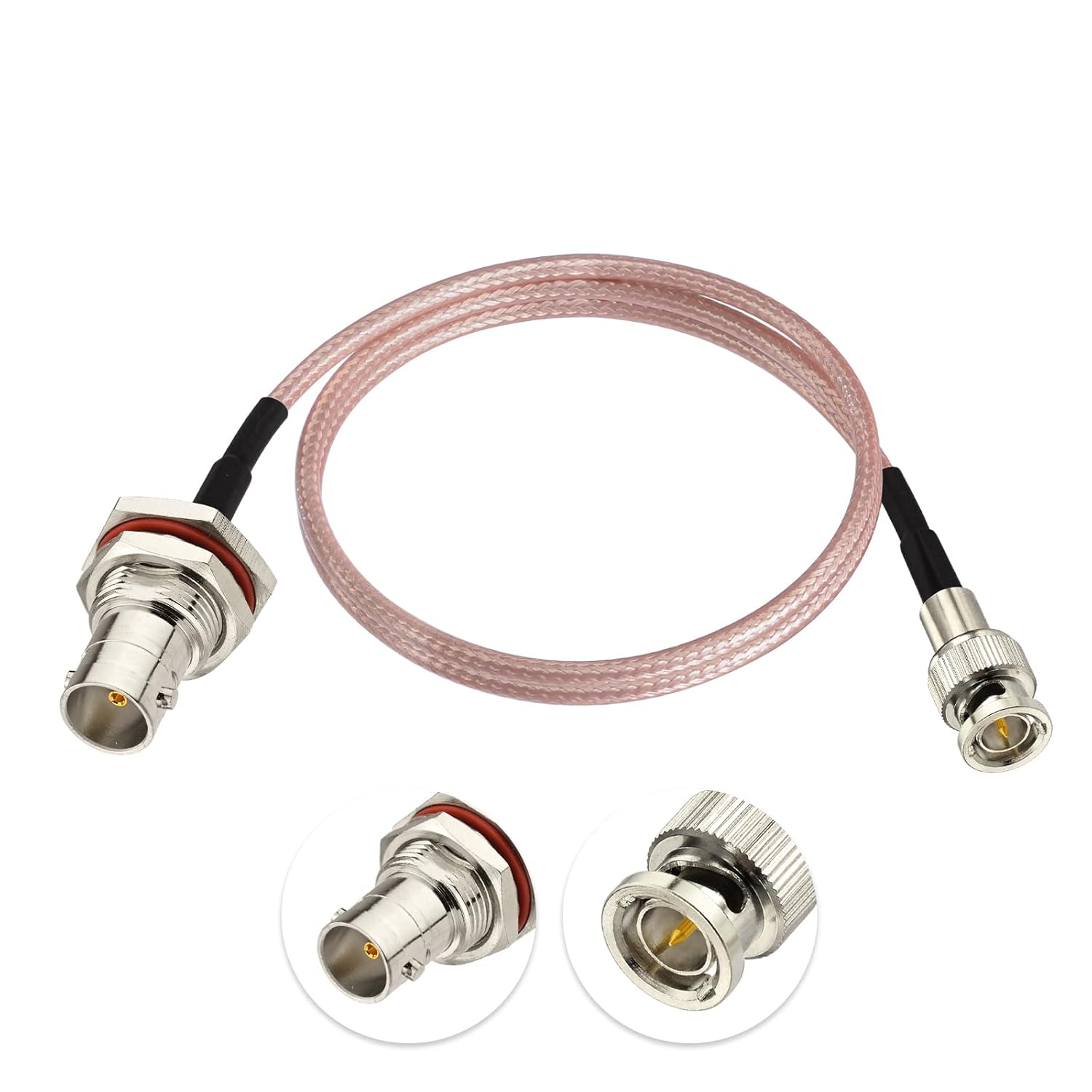 BINGFU Mini BNC Male to BNC Female Vedio SDI Cable 75 Ohm 20inch for HD 3G SDI Recorder Camera Monitor Converter Audio Router