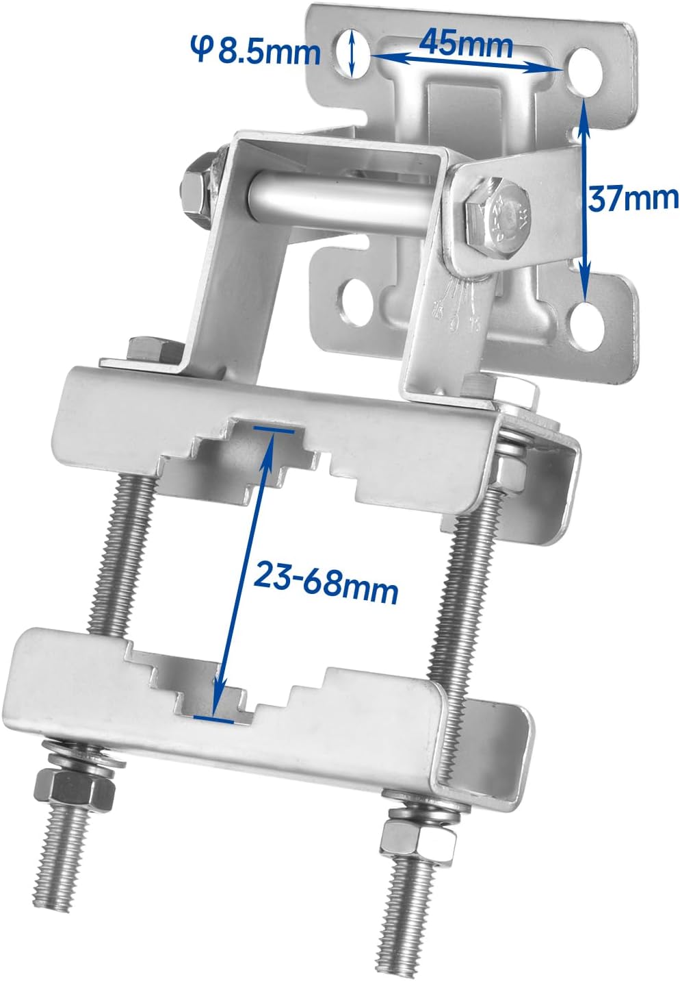 Bingfu Verstellbare Antennen Masthalterung Halterungen zur Wand Mastklemme Anti Rost Hardware Zubehör Halterungshalter für Outdoor Home Antennenmasthalter Antennenmastmontage-Kits