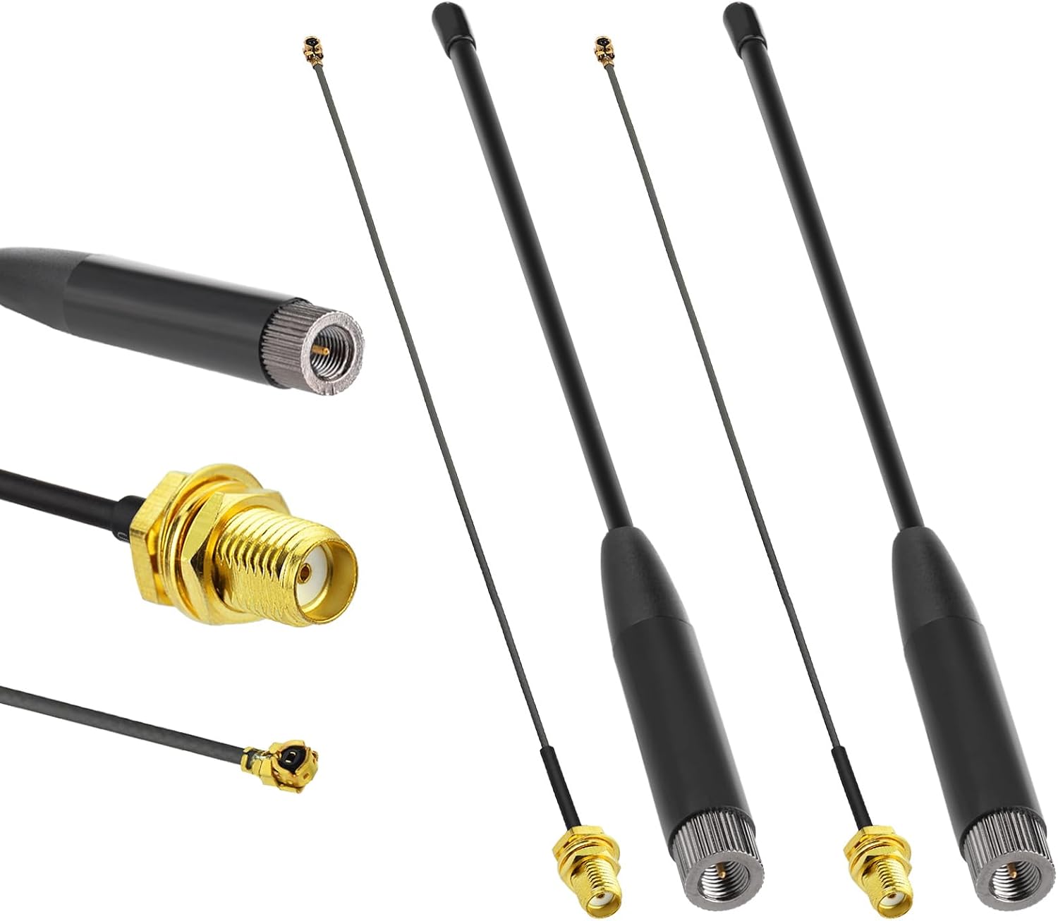 Bingfu LoRa 915MHz Whip Antenna for Meshtastic Network 2-Pack - Compatible with Mesh Tastic SX1276 SX1262 nRF52840 Chip Wireless Module LoRaWAN Node Repeater IoT Gateway Development Board Devices