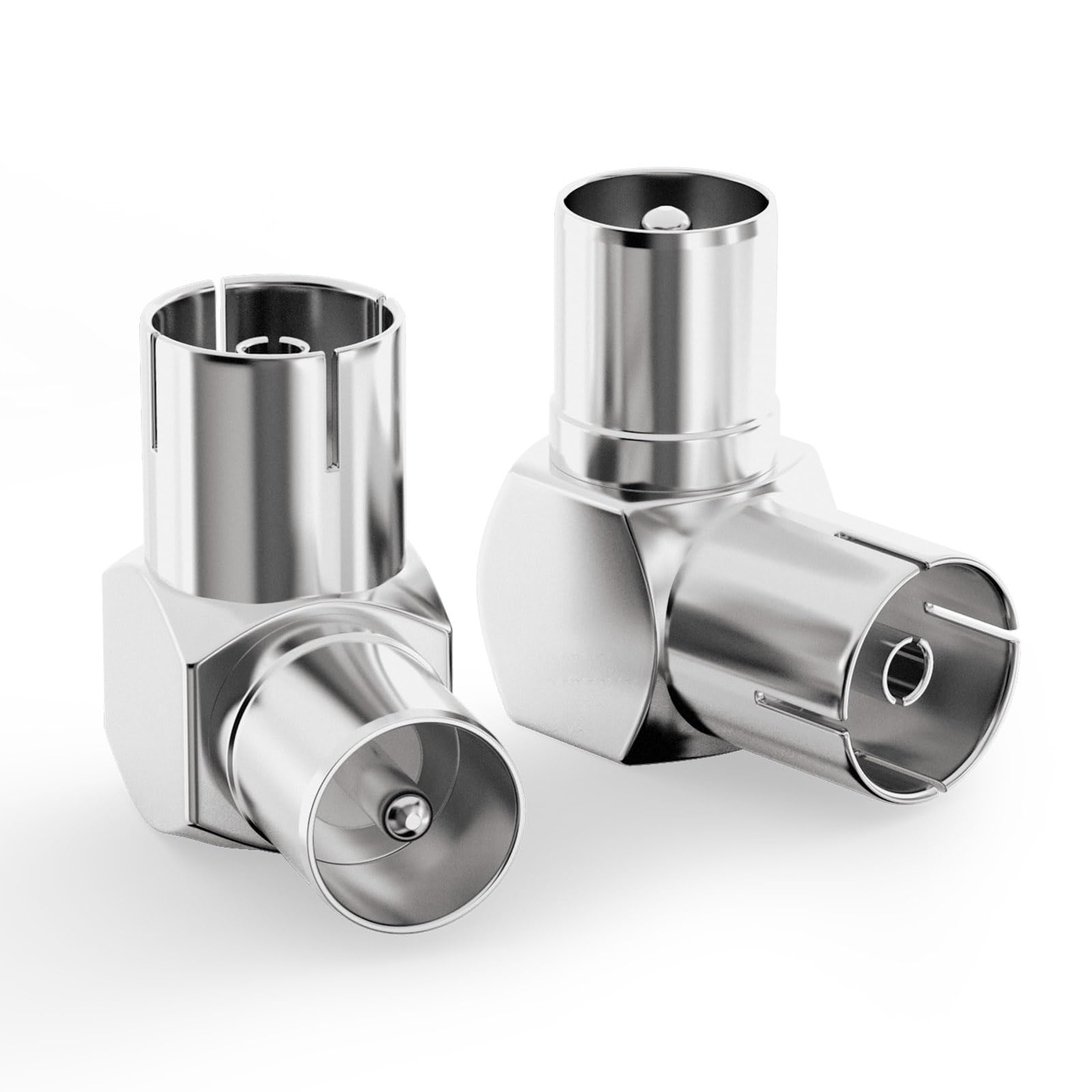 Koaxial Antenne Adapter Koax-Stecker auf Koax-Stecker, Koax-Stecker auf Koax-Kupplung Adapter 2 Stück für Antennenkabel, Satellitenkabel, Koaxialkabel