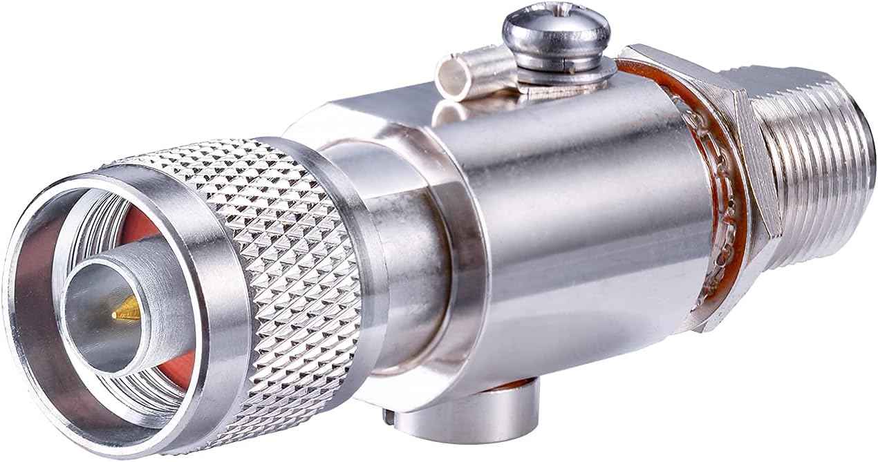 Bingfu Blitz Überspannungsschutz Koaxialer Blitzableiter N Stecker auf N Buchse 50 Ohm DC 0-6GHz Anschluss für Outdoor WiFi 4G LTE GPS Ham Antenne 868 MHz Lora Helium Miner Hotspot Antenne