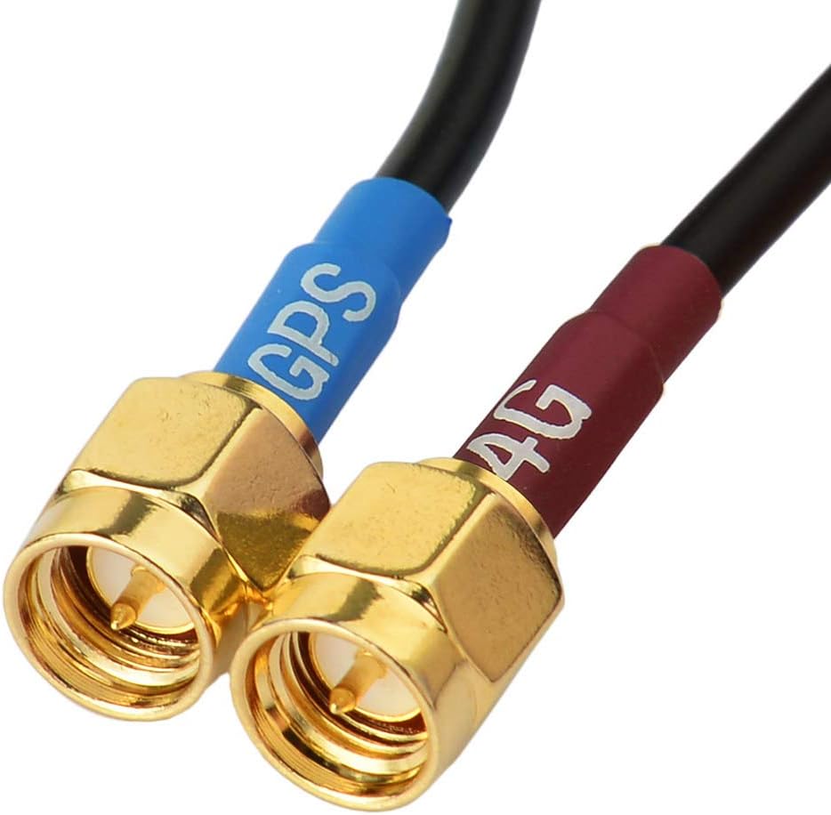 Bingfu 4G LTE Cellular GPS Adhesive Magnetic Mount Antenna for Vehicle Car Truck Bus Van 4G LTE GPS Tracker Real Time Tracking Mobile DVR Security Camera Video Recorder Industrial Gateway Modem Router