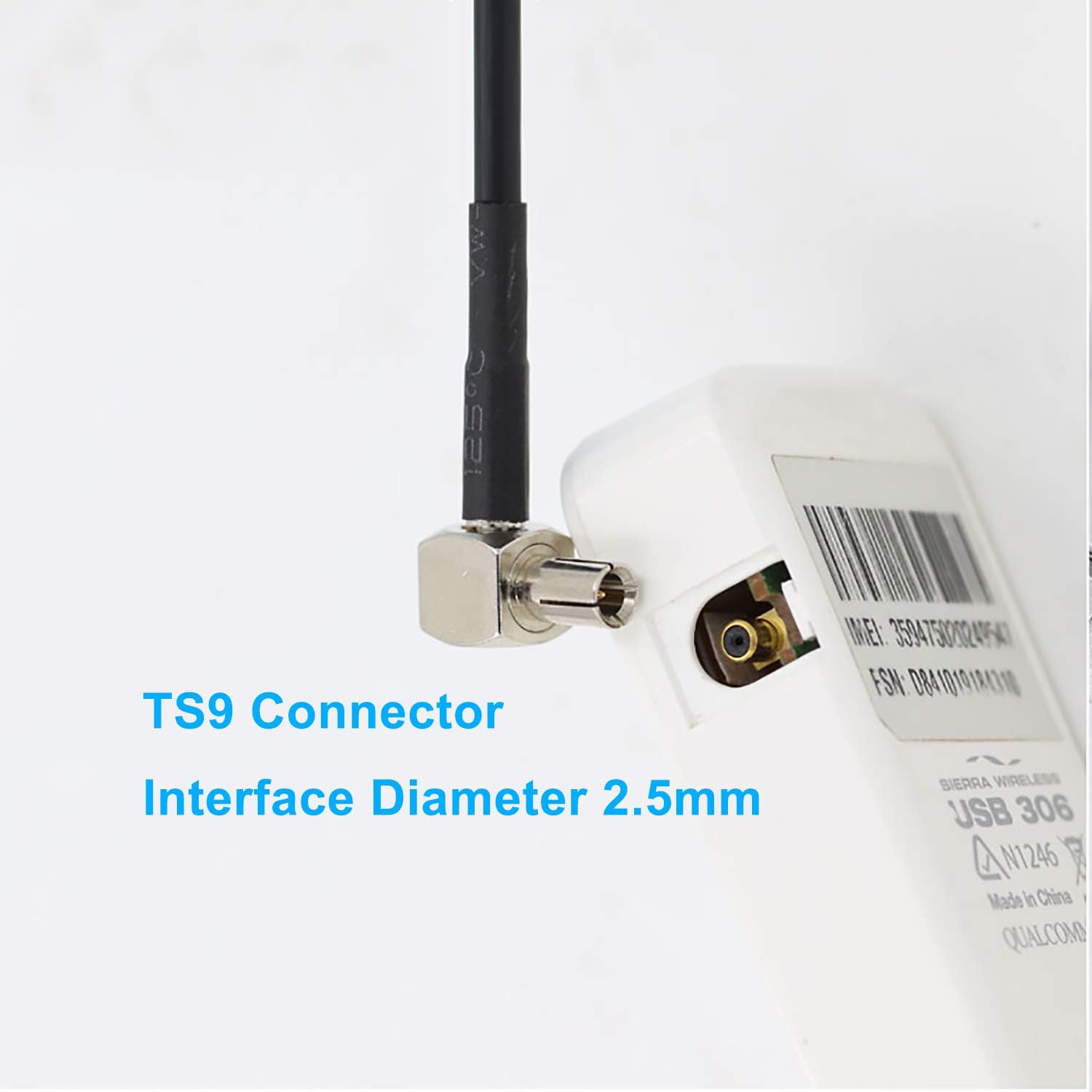 Bingfu 4G LTE Antenna Mini Soft Whip TS9 (2-Pack) Compatible with Verizon AT&T T-Mobile Sprint 4G LTE Mobile Hotspot MiFi Router Cellular Broadband Modem USB Modem Dongle Adapter