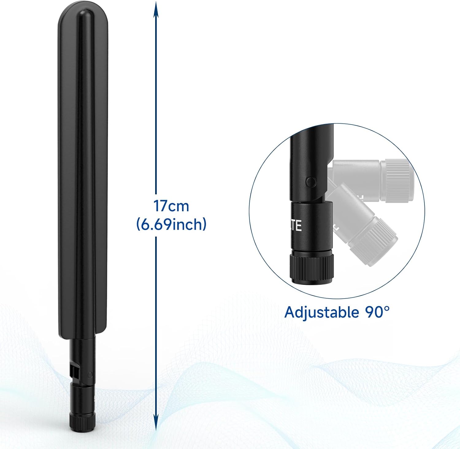 Bingfu 5G 4G LTE Cellular Antenne 600–4900 MHz, 2dBi, SMA/TS9 Stecker