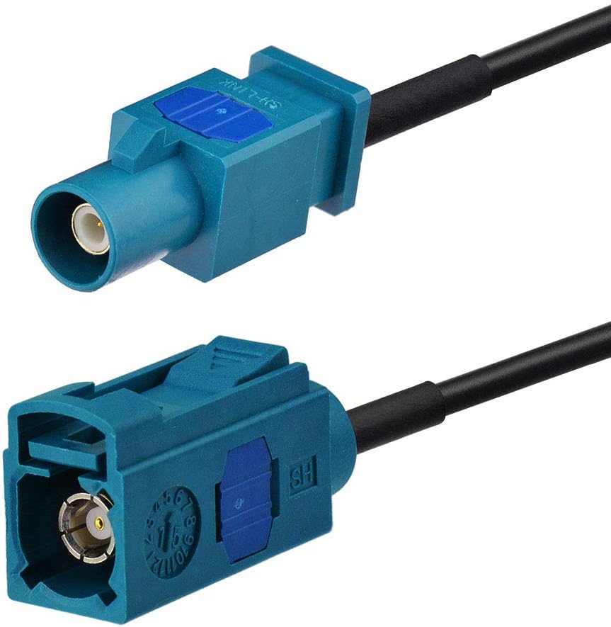 Fakra Z Buchse auf Fakra Z Stecker Auto Antennen Verlängerungskabel 5m für Autoradio Android Head Unit GPS Navigation FM AM Radio Sirius XM Satellitenradio 4G LTE TEL Telematik Bluetooth Modul