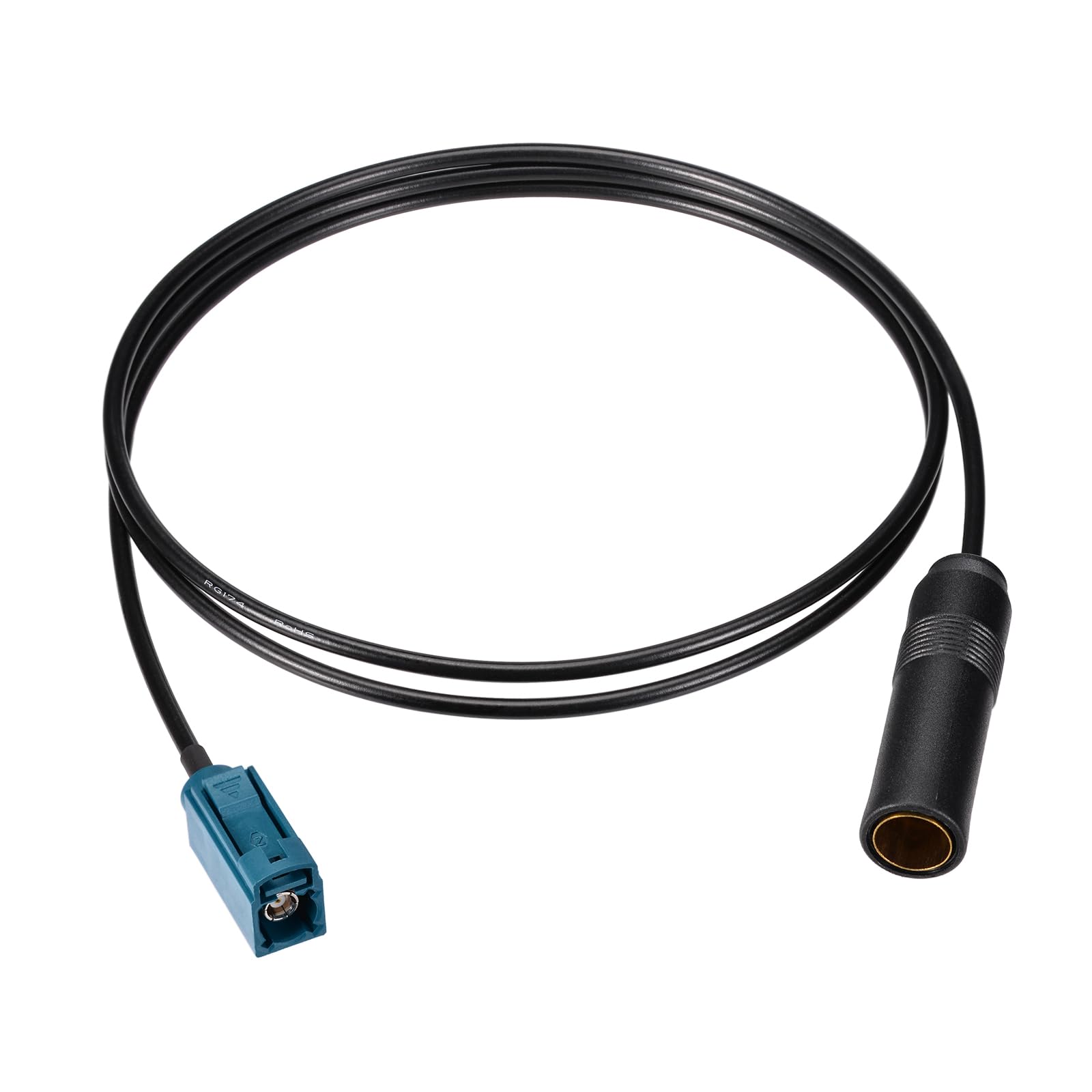 Bingfu Universal Vehicle Car Stereo FM AM Radio Antenna Adapter Cable Fakra Z Female to DIN Socket Connector Cable 15cm 6 inch for Car Stereo Audio HD Radio Head Unit CD Media Player Receiver