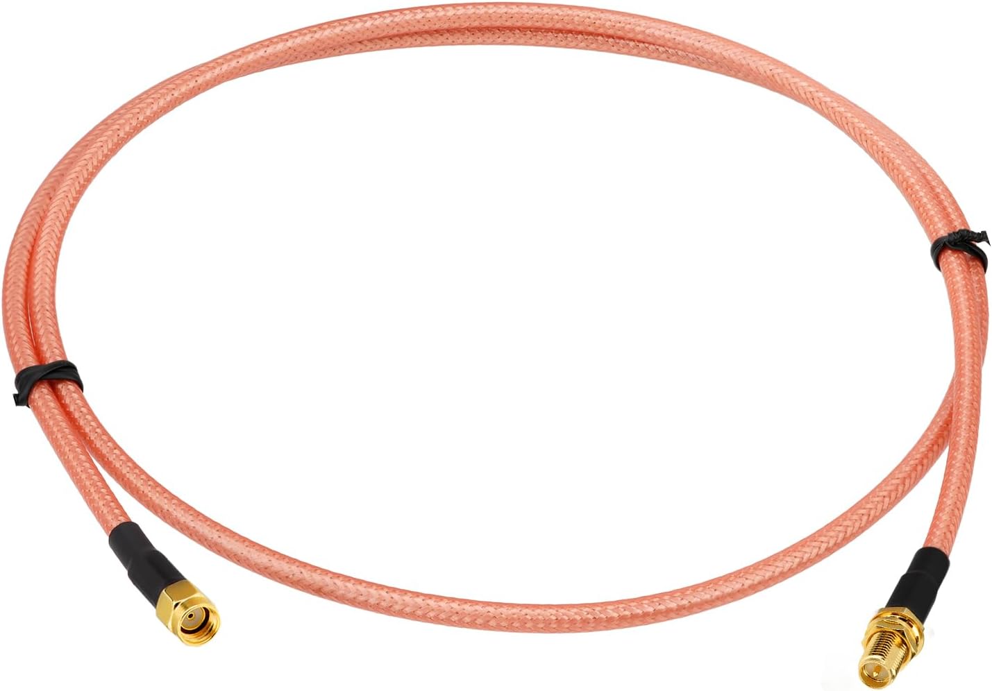 Bingfu 3.28ft RP-SMA Female Bulkhead to RP-SMA Male RG400 Coaxial Cable for WiFi Router Security IP Camera Wireless Mini PCI Express PCIE Network Card Adapter