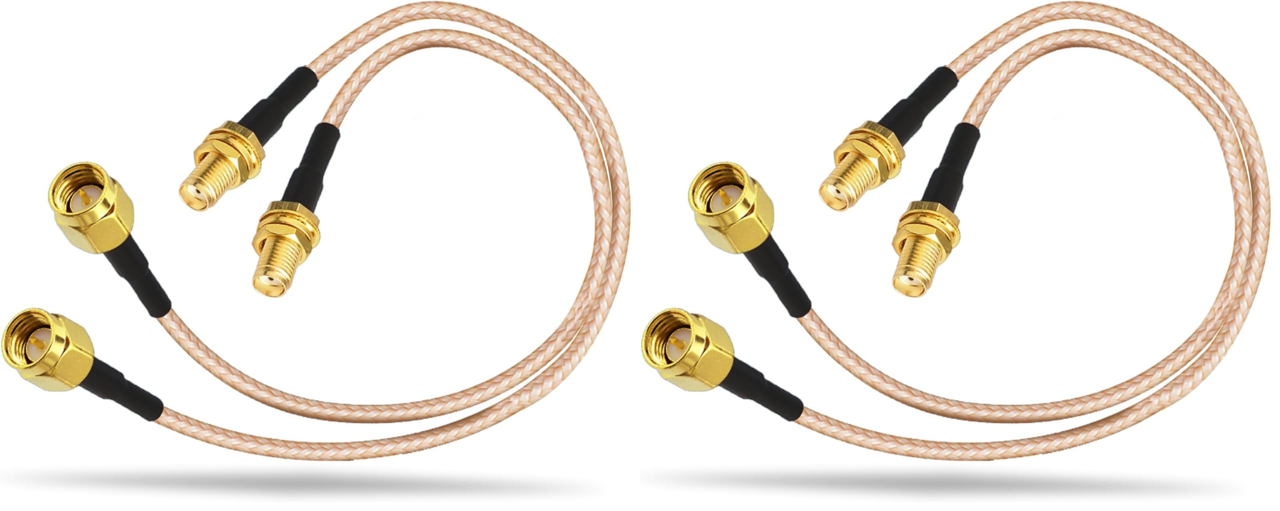 Bingfu SMA Splitterkabel 15 cm SMA-Buchse auf 2X SMA-Stecker Kabel