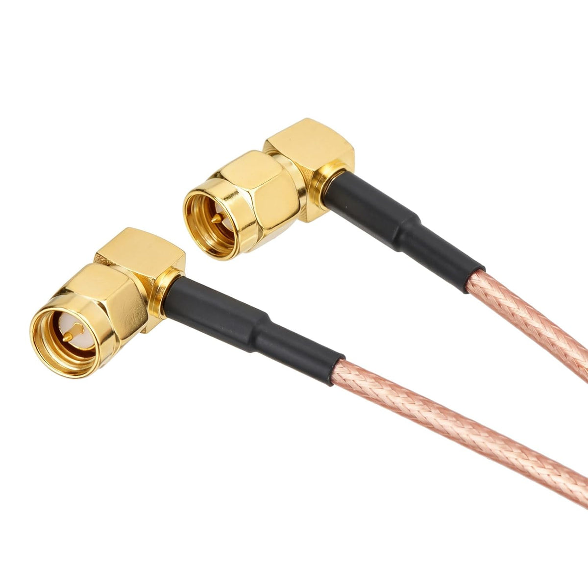 BINGFU SMA Female to Dual SMA Male Angle RG316 Splitter Cable 15cm
