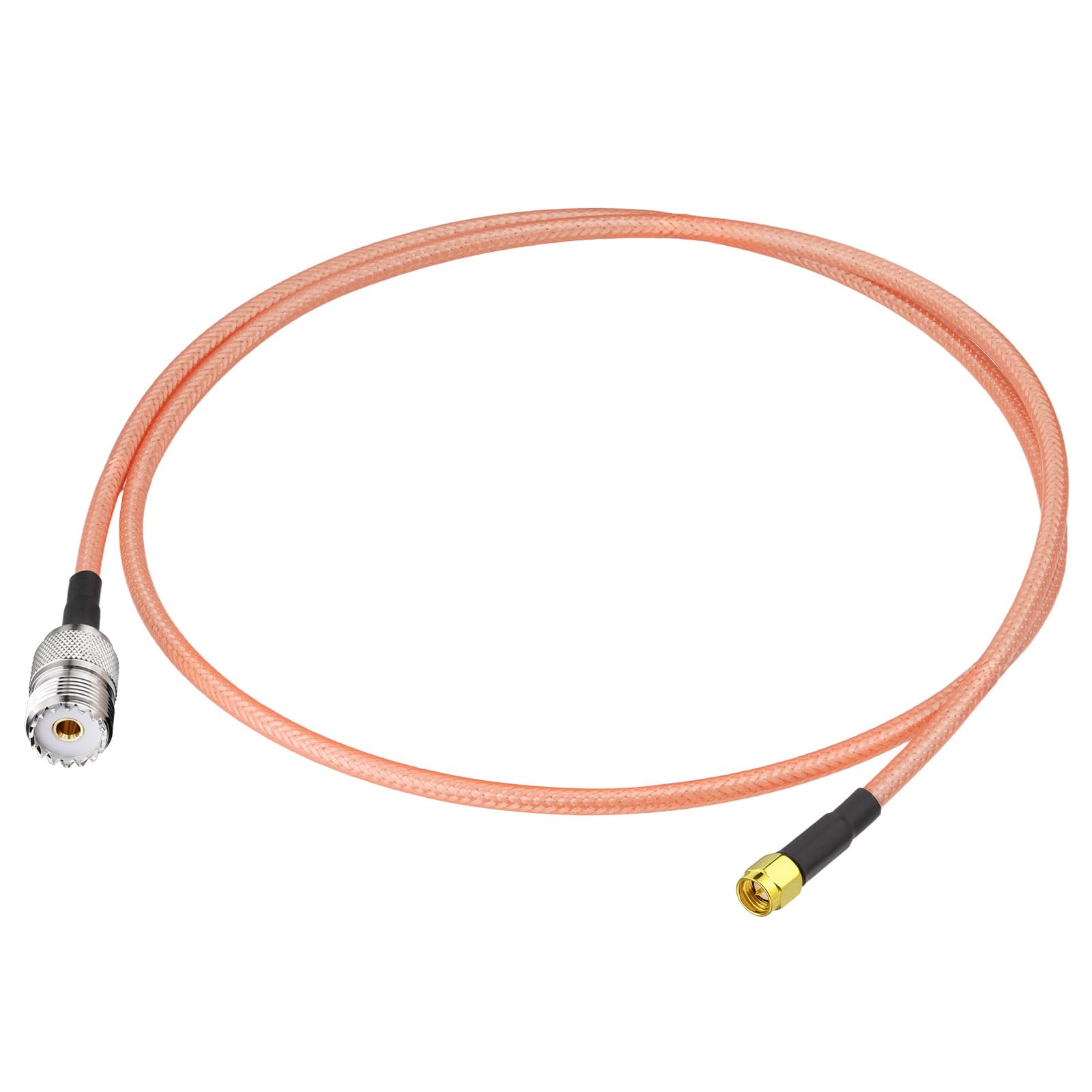 BINGFU 100cm SMA-Stecker auf UHF-Buchse SO239 RG142 Koaxialkabel,