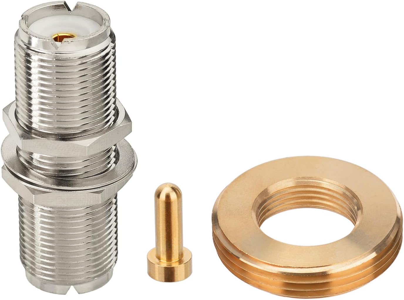 Bingfu SO239 to NMO Female Bulkhead Adapter NMO Mount UHF VHF Radio Antenna Connector Converter for UHF/VHF Vehicle Antennas