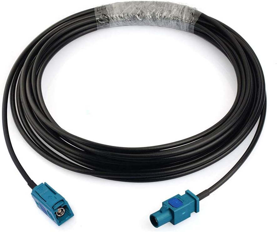Fakra Z Buchse auf Fakra Z Stecker Auto Antennen Verlängerungskabel 5m für Autoradio Android Head Unit GPS Navigation FM AM Radio Sirius XM Satellitenradio 4G LTE TEL Telematik Bluetooth Modul