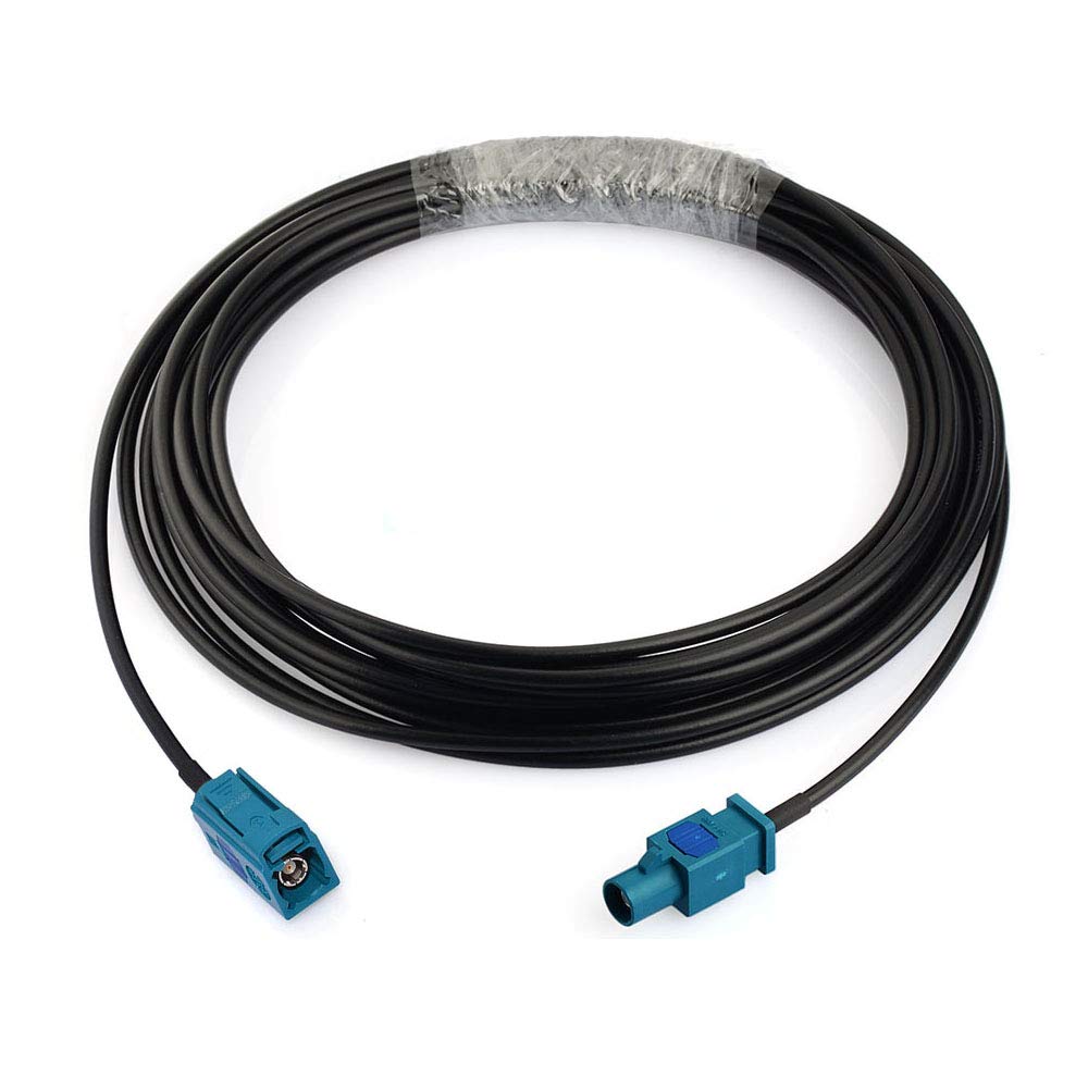 Fakra Z Buchse auf Fakra Z Stecker Auto Antennen Verlängerungskabel 5m für Autoradio Android Head Unit GPS Navigation FM AM Radio Sirius XM Satellitenradio 4G LTE TEL Telematik Bluetooth Modul