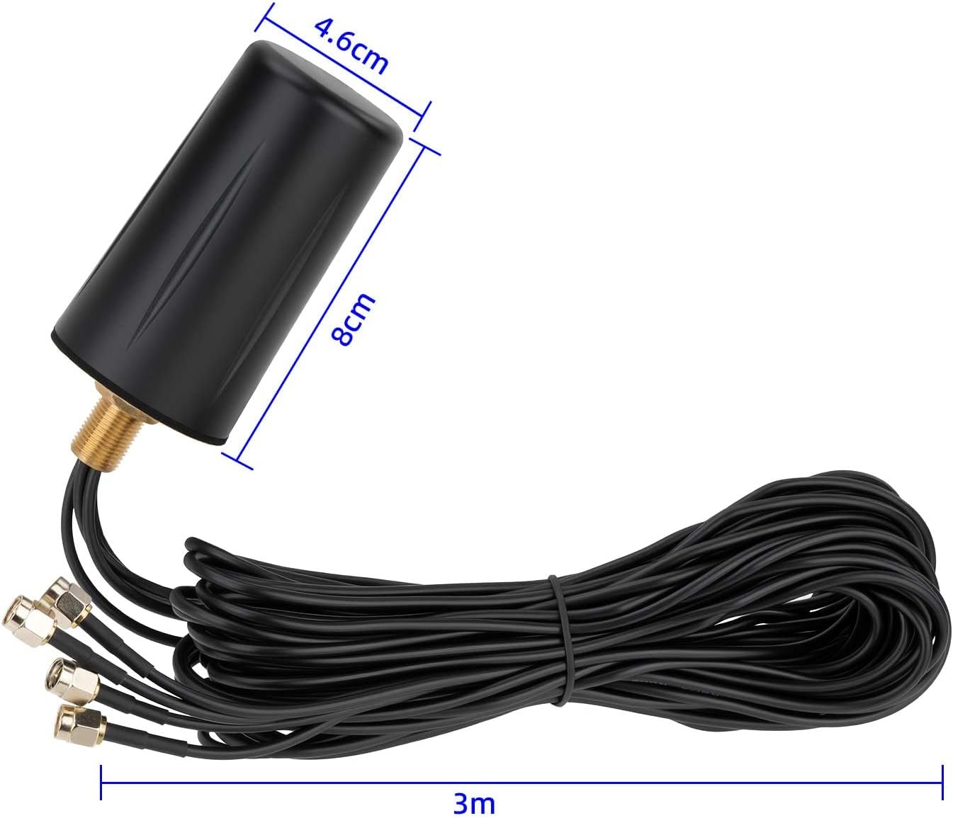 Bingfu 5G LTE Dual Band 4x4 MIMO Outdoor Antenna with 10FT Cable SMA Male Connector for Verizon AT&T T-Mobile 4G 5G Hotspot Modem Wireless Router Cellular Gateway Trail Camera