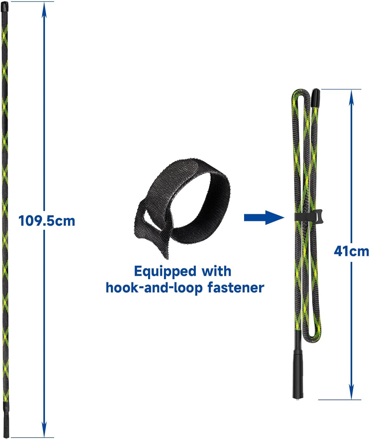 Bingfu Dual Band VHF UHF 136-520MHz 42.9 inch Foldable Camouflage CS Tactical SMA Female Ham Radio Antenna for BaoFeng UV-5R UV-82 BF-F8HP Wouxun HYT Handheld Two Way Radio Walkie Talkie