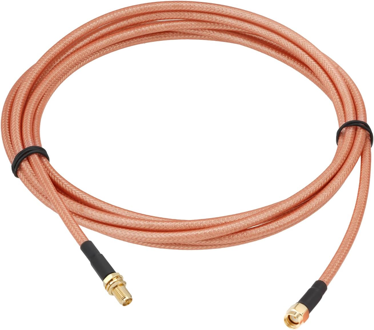 Bingfu 9.84 ft RP-SMA Female Bulkhead to RP-SMA Male RG400 Coaxial Cable for WiFi Router Security IP Camera Wireless Mini PCI Express PCIE Network Card Adapter
