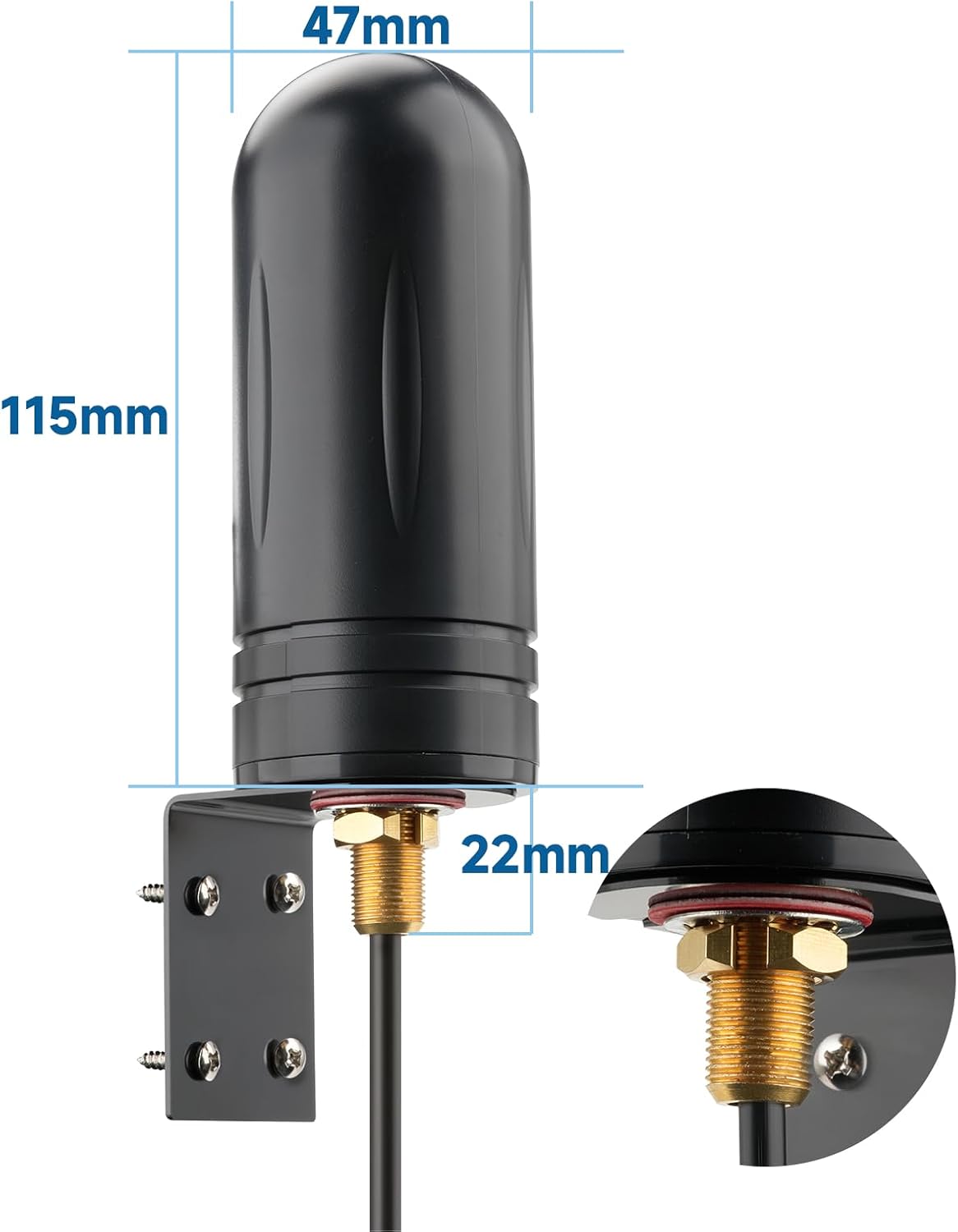 Bingfu Outdoor 4G LTE 5G Antenne, 7dBi, SMA-Stecker, 3m RG58 Kabel