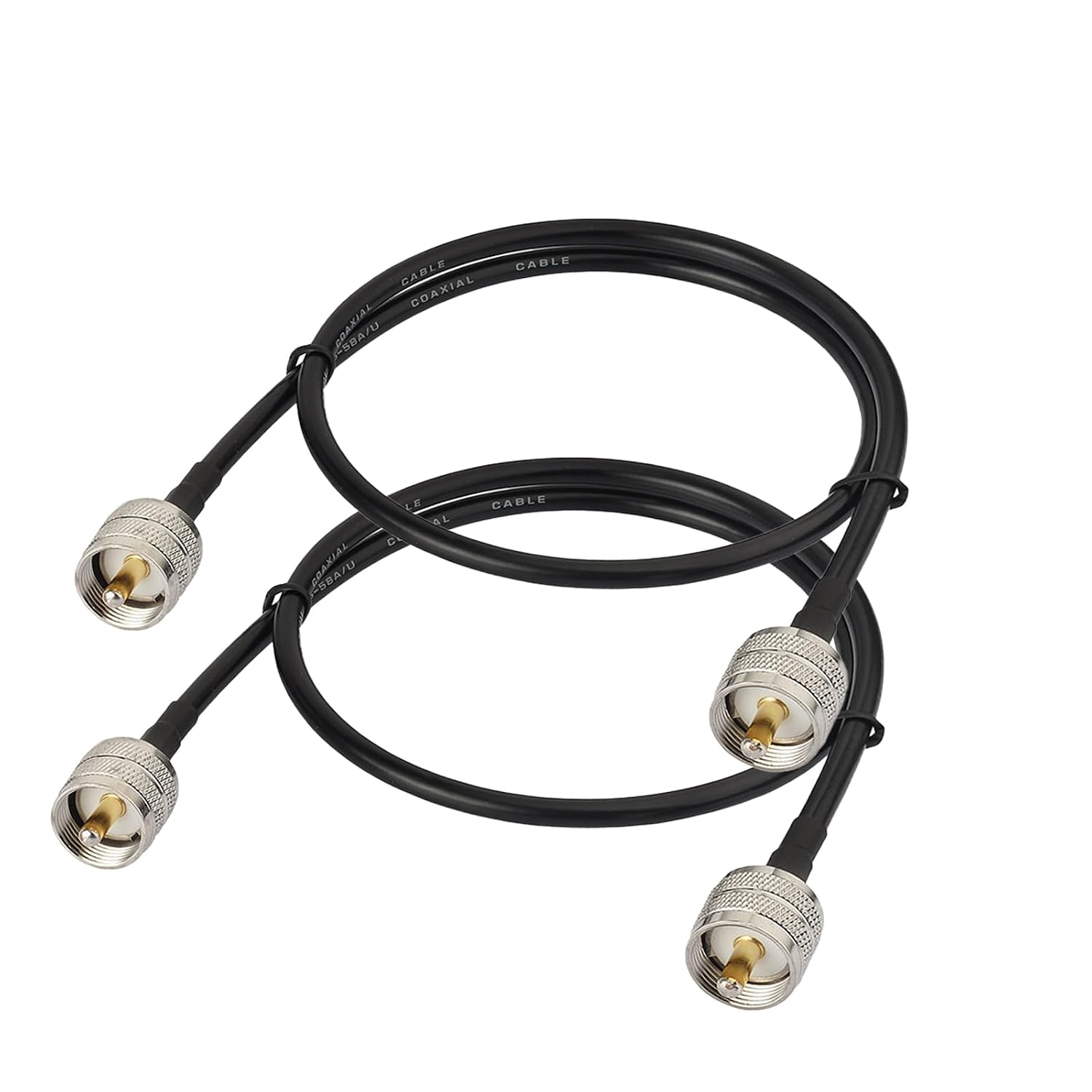 BINGFU CB Amateurfunk Antennenschalter SO-239 mit 2x 60cm RG58 PL-259 Kabel