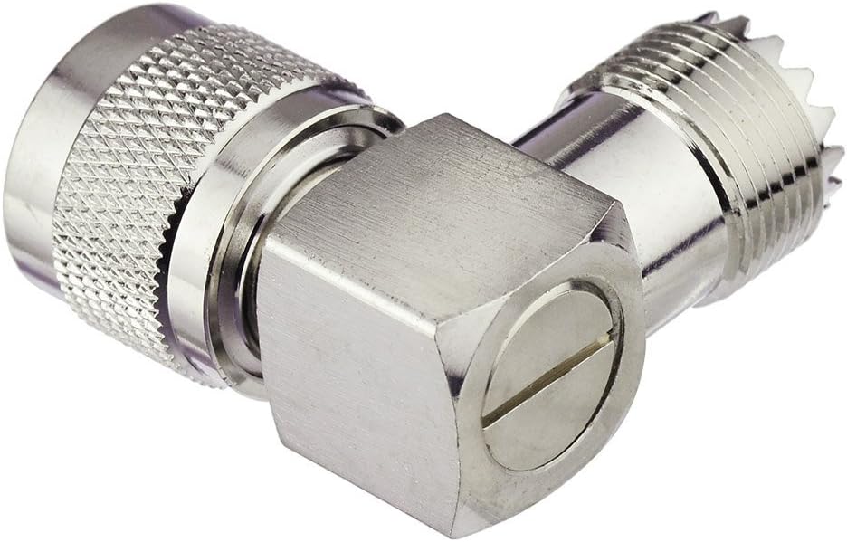 BINGFU Radio Frequency Male to Female Adapter, 2-Pack, 50 Ohm