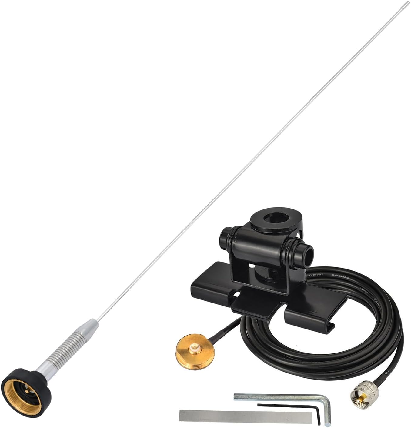Bingfu Dualband VHF/UHF Mobilantenne, 54cm Fahrzeugantenne, PL259-Stecker
