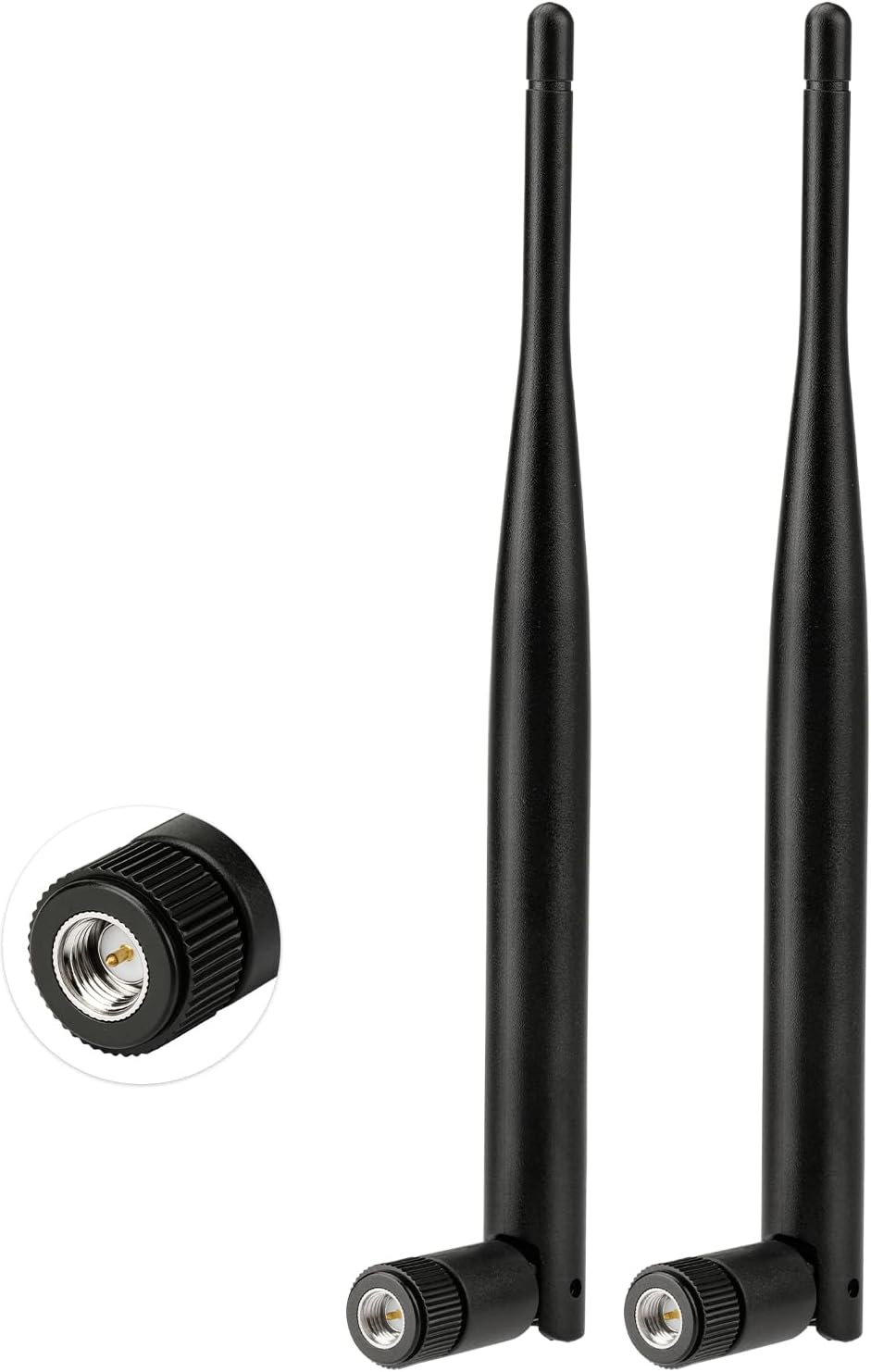 Bingfu 4G LTE Antenne 824-2700MHz 2dBi SMA Stecker 50 Ohm, 2 Stück