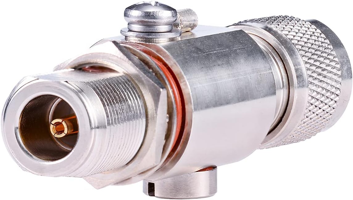 Bingfu N Type Lightning Arrestor 0-6GHz N Male to N Female Low Loss Coaxial Surge Protector