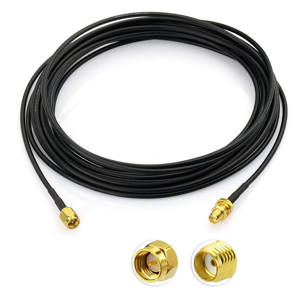 4G LTE Verlängerungskabel, SMA-Stecker auf SMA-Buchse RG174-Antennenkabel kompatibel mit 4G LTE-Router Gateway Modem Mobilfunk SDR-Dongle-Empfänger, 10m