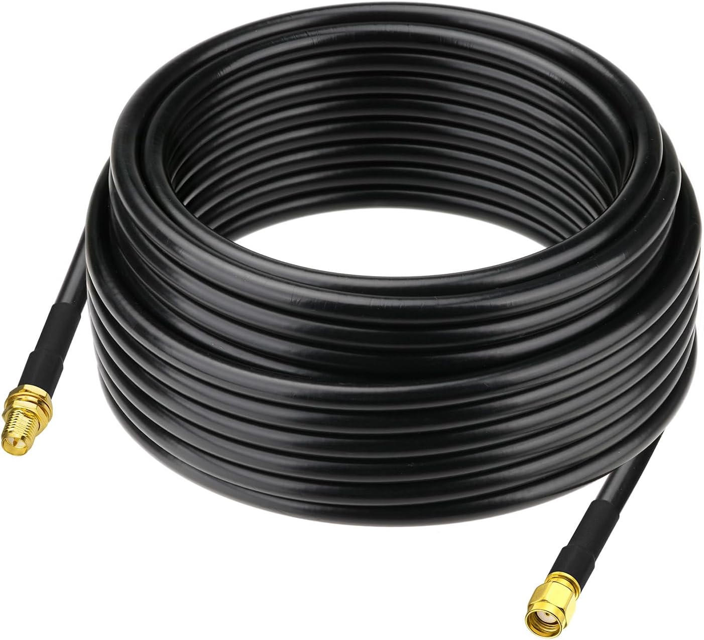 Bingfu RP-SMA Extension Cable 30ft Low Loss ALSR240 Coaxial Wire Female Bulkhead to Male Antenna Cord for WiFi Router Helium Miner Gateway Wireless Network Card
