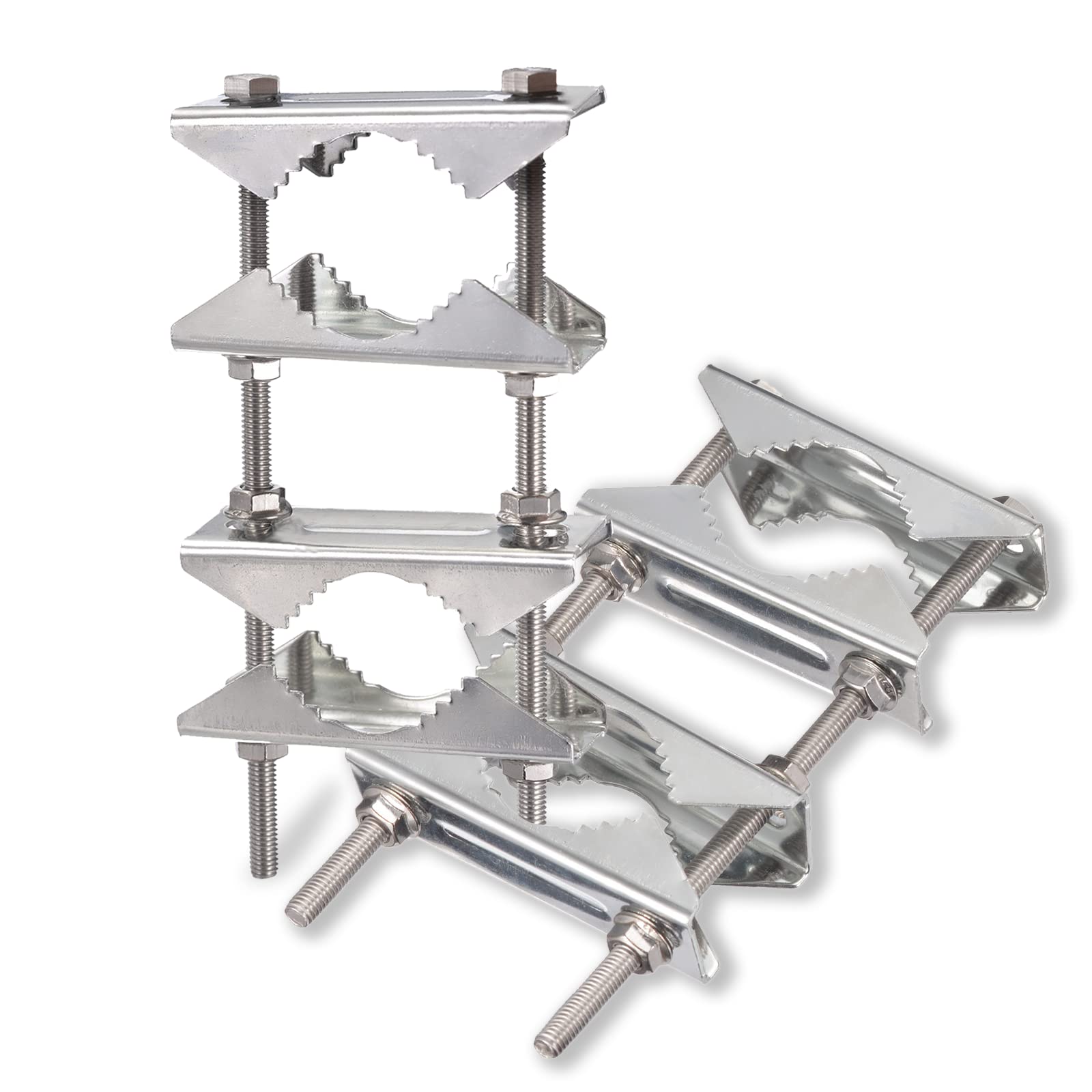 Bingfu Antennenmast-Montagehalterungen an der Wand, Mastklemme, rostfreies Hardware-Zubehör, Halterungshalter für den Außenbereich zu Hause, Antennenmasthalter, Antennenmast-Montage-Kits