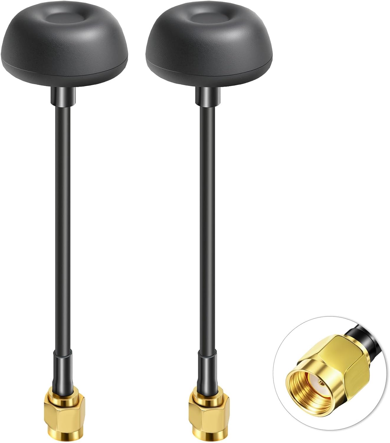 Bingfu ​​5.8GHz FPV Antenna 2-Pack RHCP Pagoda Omnidirectional Long Range with RP-SMA Connector for DJI Mavic/Air/Mini, FPV Racing Drone Quadcopter TX/RX