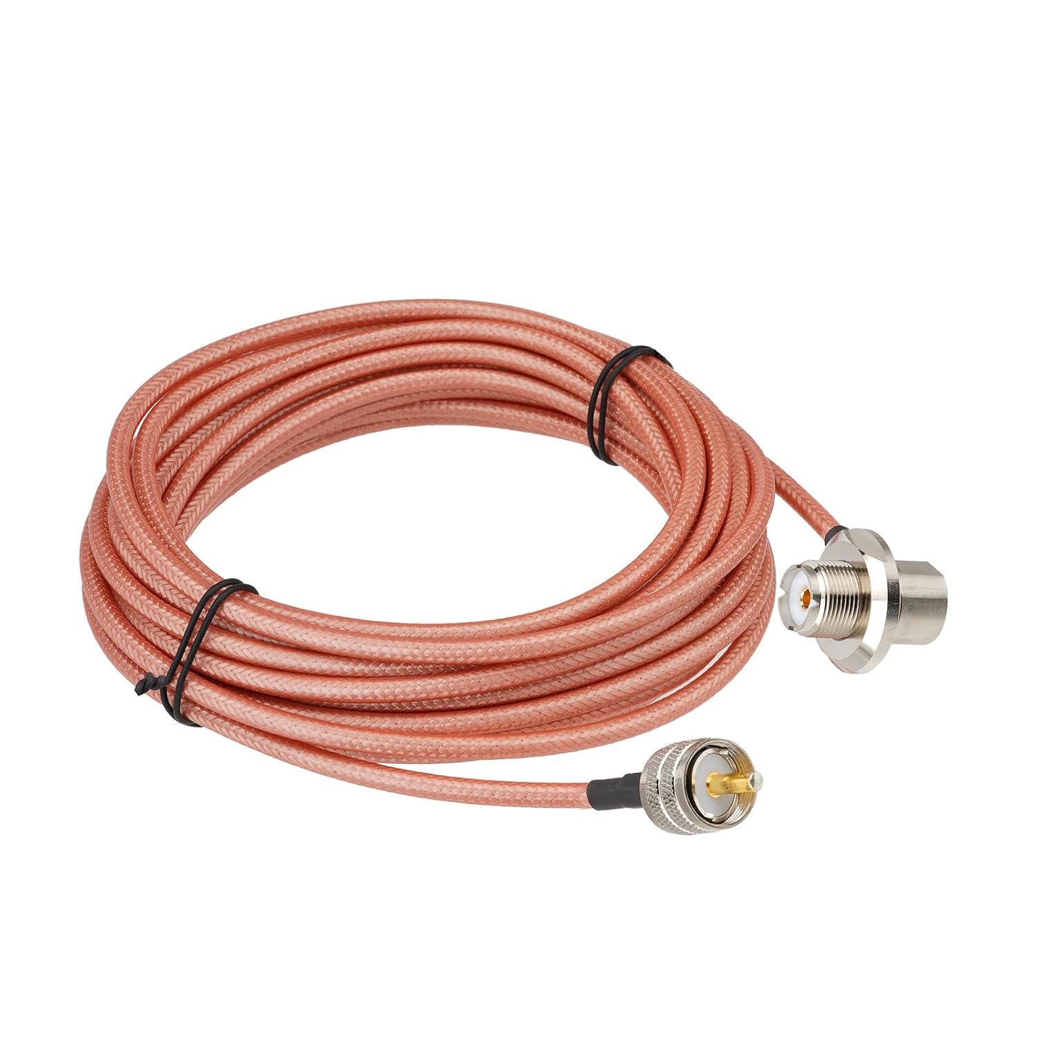 BINGFU PL259 auf SO239 Kabel 6 m, UHF-Stecker auf UHF-Buchse gewinkelt