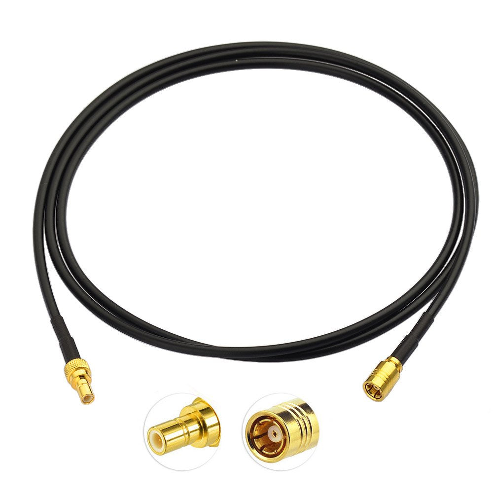 BINGFU DAB Car Antenna Cable SMB Male to SMB Female Adapter RG174 1 m Extension Cable Compatible with Pioneer Pure Alpine AiliTech