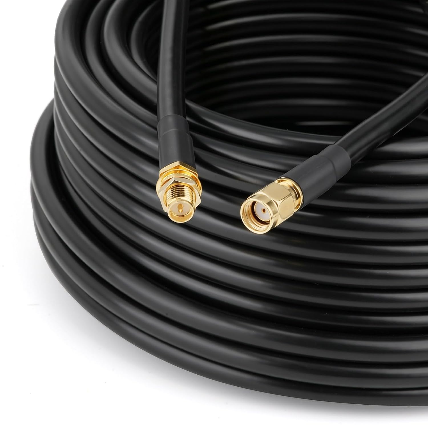 Bingfu RP-SMA Kabel, 15 m RP-SMA Stecker auf Buchse ALSR240 Antennen Kabel