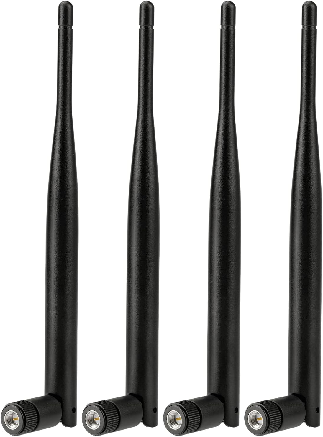 Bingfu 4G LTE Antenne 824-2700MHz 2dBi SMA Stecker 50 Ohm, 4 Stück