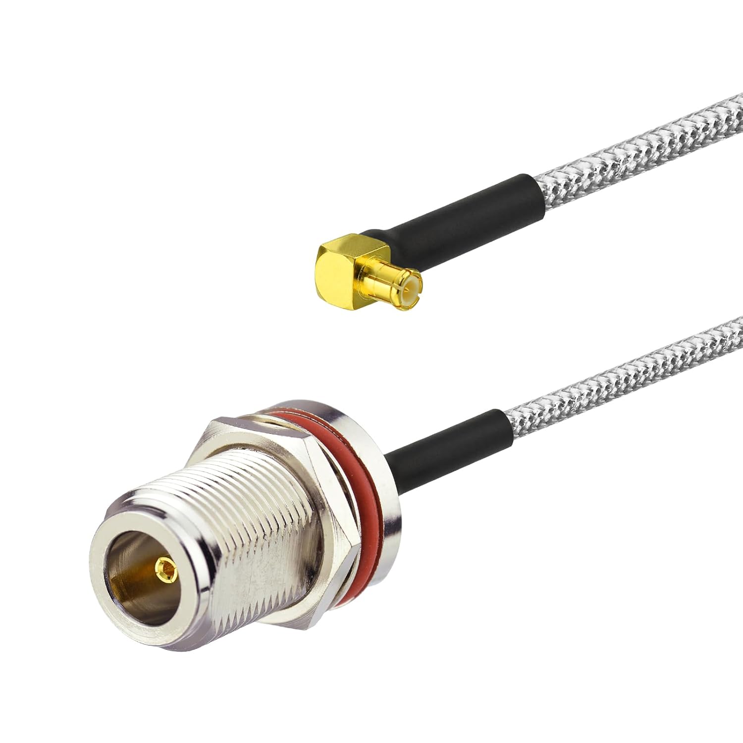 BINGFU MCX Male to N Female 7.87inch Pigtail RG402 Coaxial Jumper Cable Adapter Converter for RF Applications SDR Radio Amateur Radio