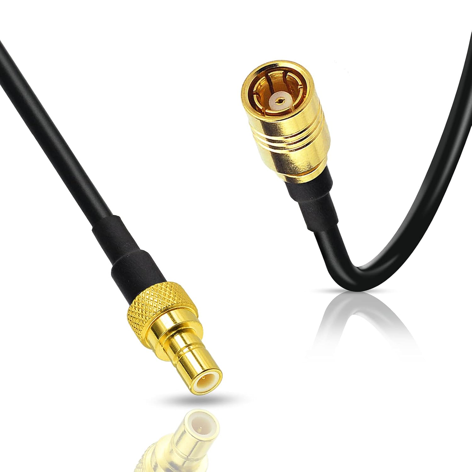 BINGFU DAB Car Antenna Cable SMB Male to SMB Female Adapter RG174 1 m Extension Cable Compatible with Pioneer Pure Alpine AiliTech